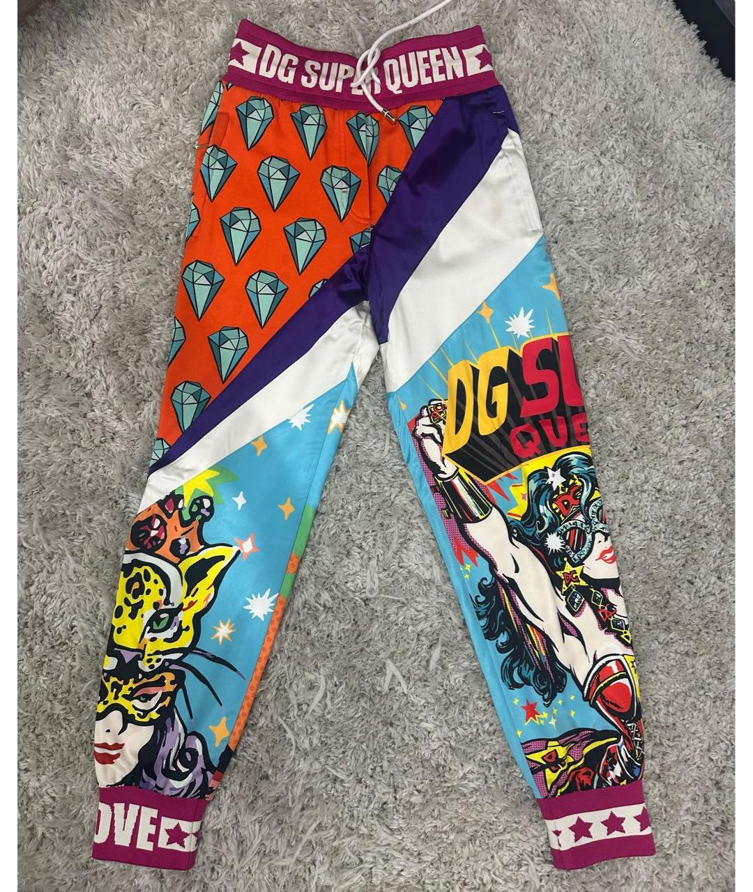 DOLCE&GABBANA Голубой полиэстеровый костюм с брюками, фото 4