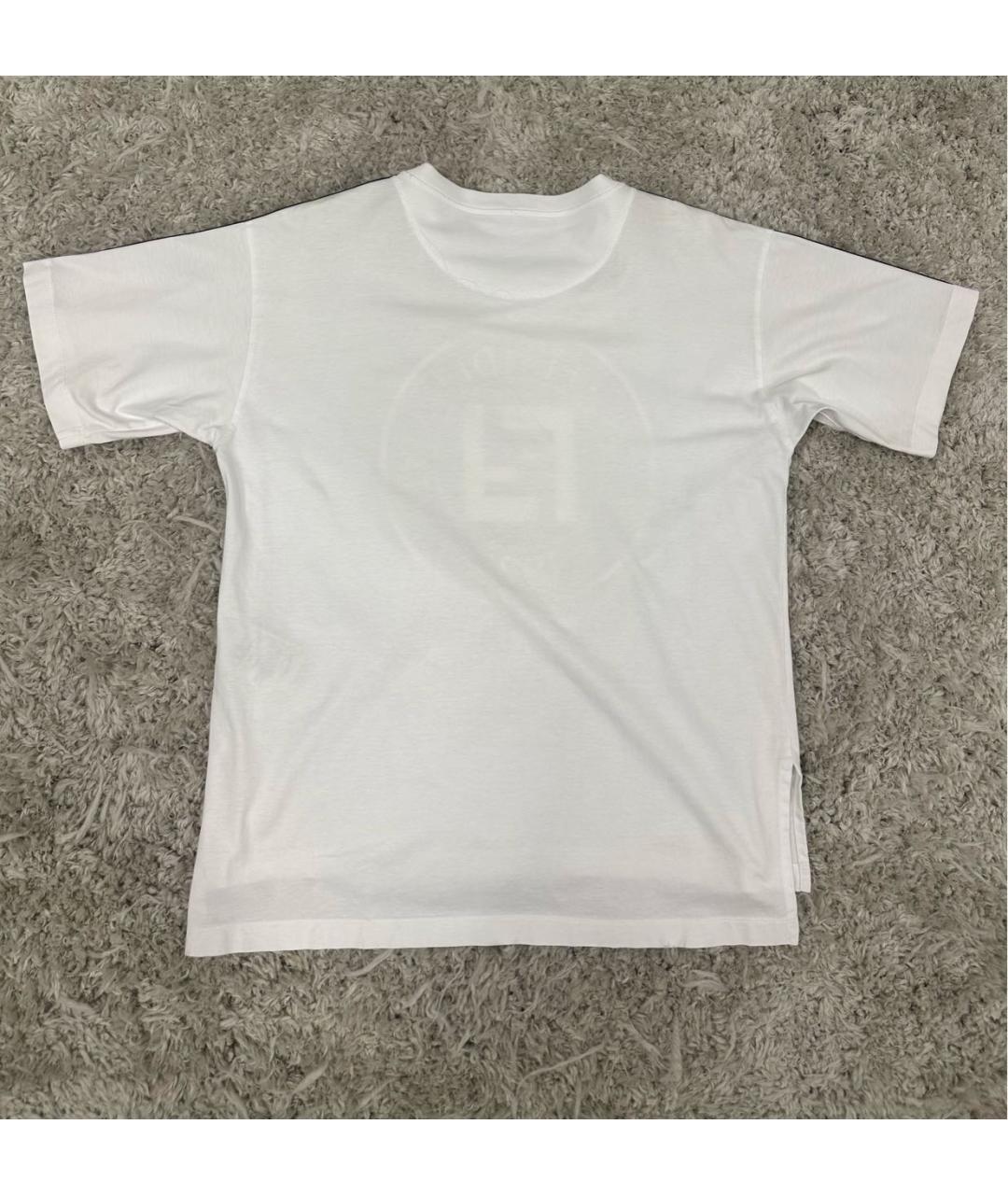 FENDI Белая хлопковая футболка, фото 4