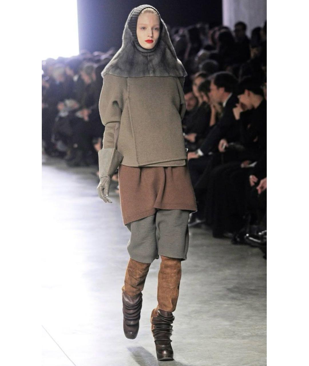 RICK OWENS Черные кожаные ботфорты, фото 5