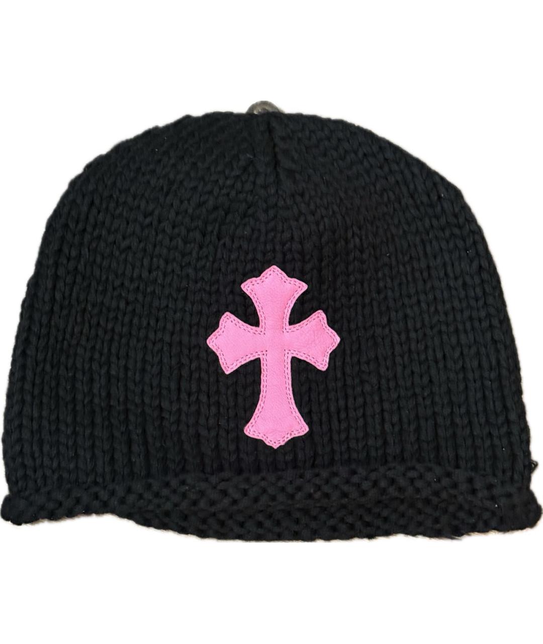 CHROME HEARTS Черная кашемировая шапка, фото 1