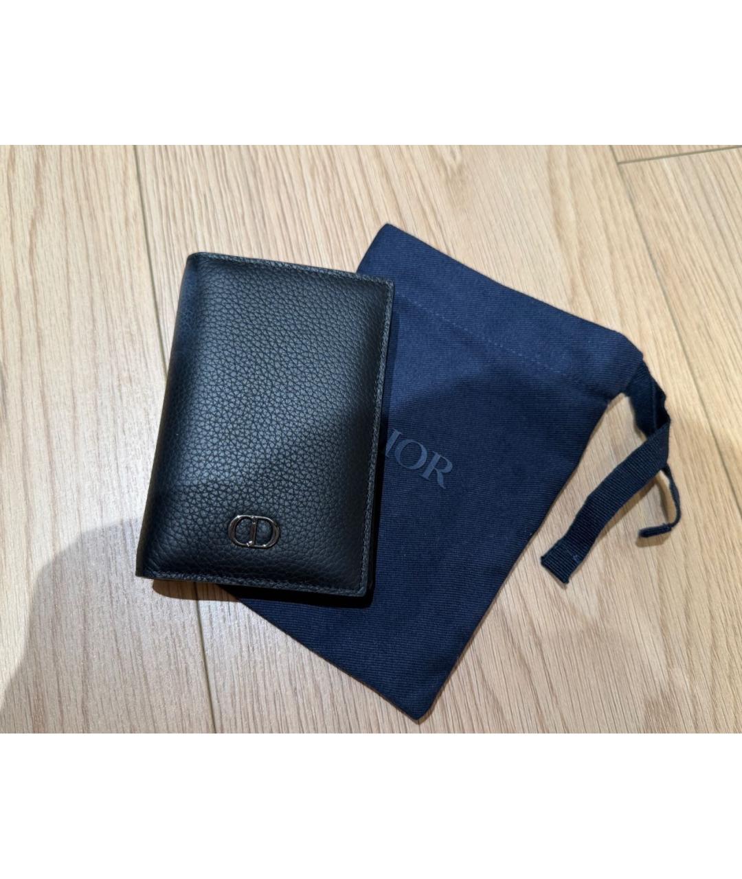 CHRISTIAN DIOR Черный кожаный кардхолдер, фото 7