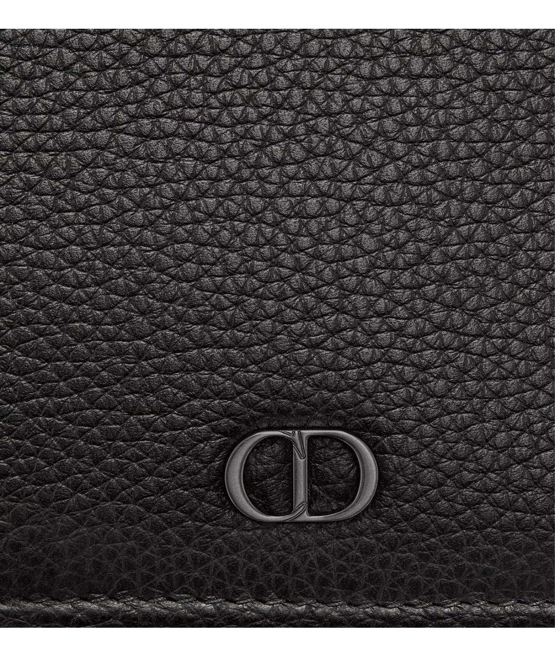 CHRISTIAN DIOR Черный кожаный кардхолдер, фото 6
