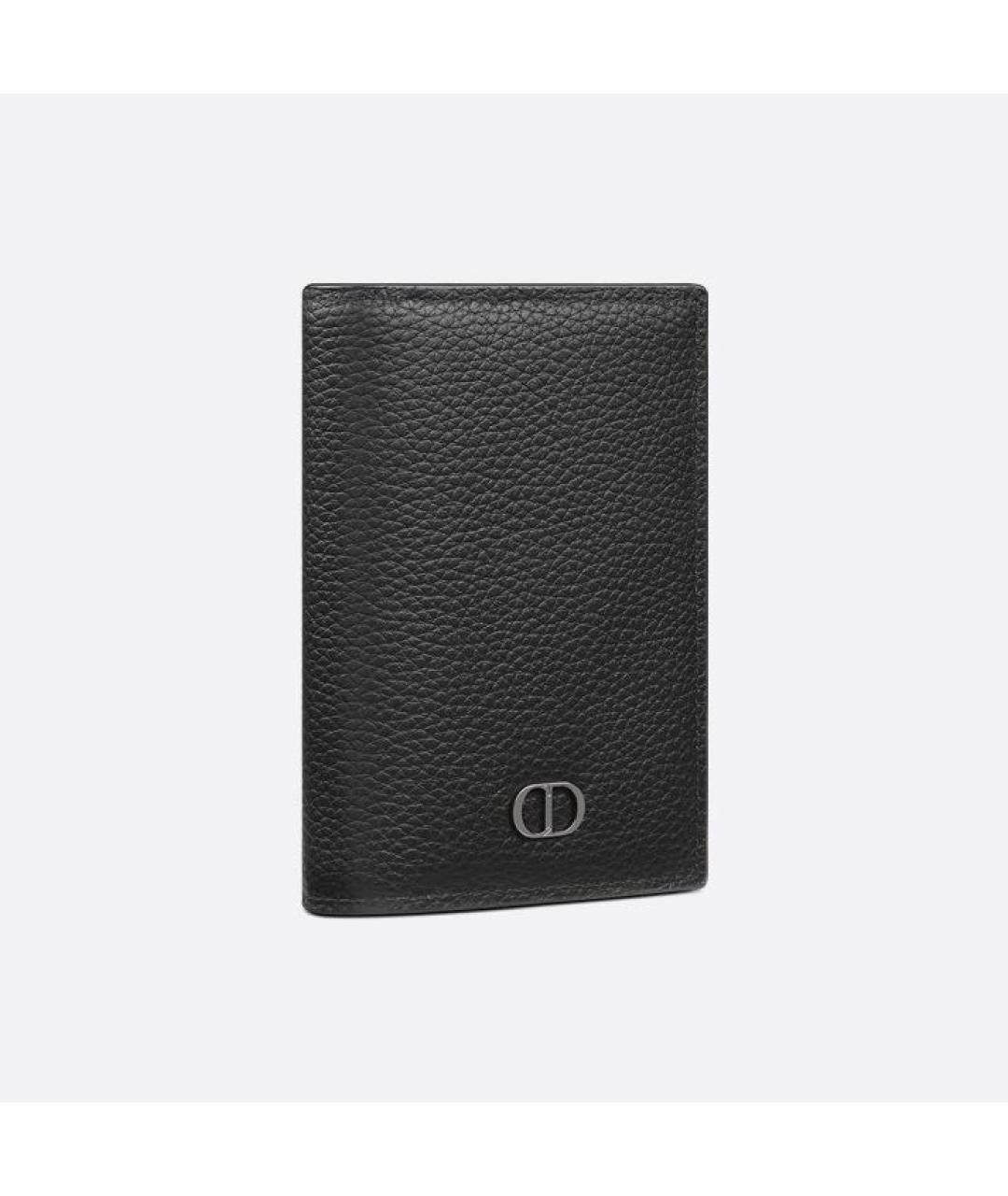 CHRISTIAN DIOR Черный кожаный кардхолдер, фото 4