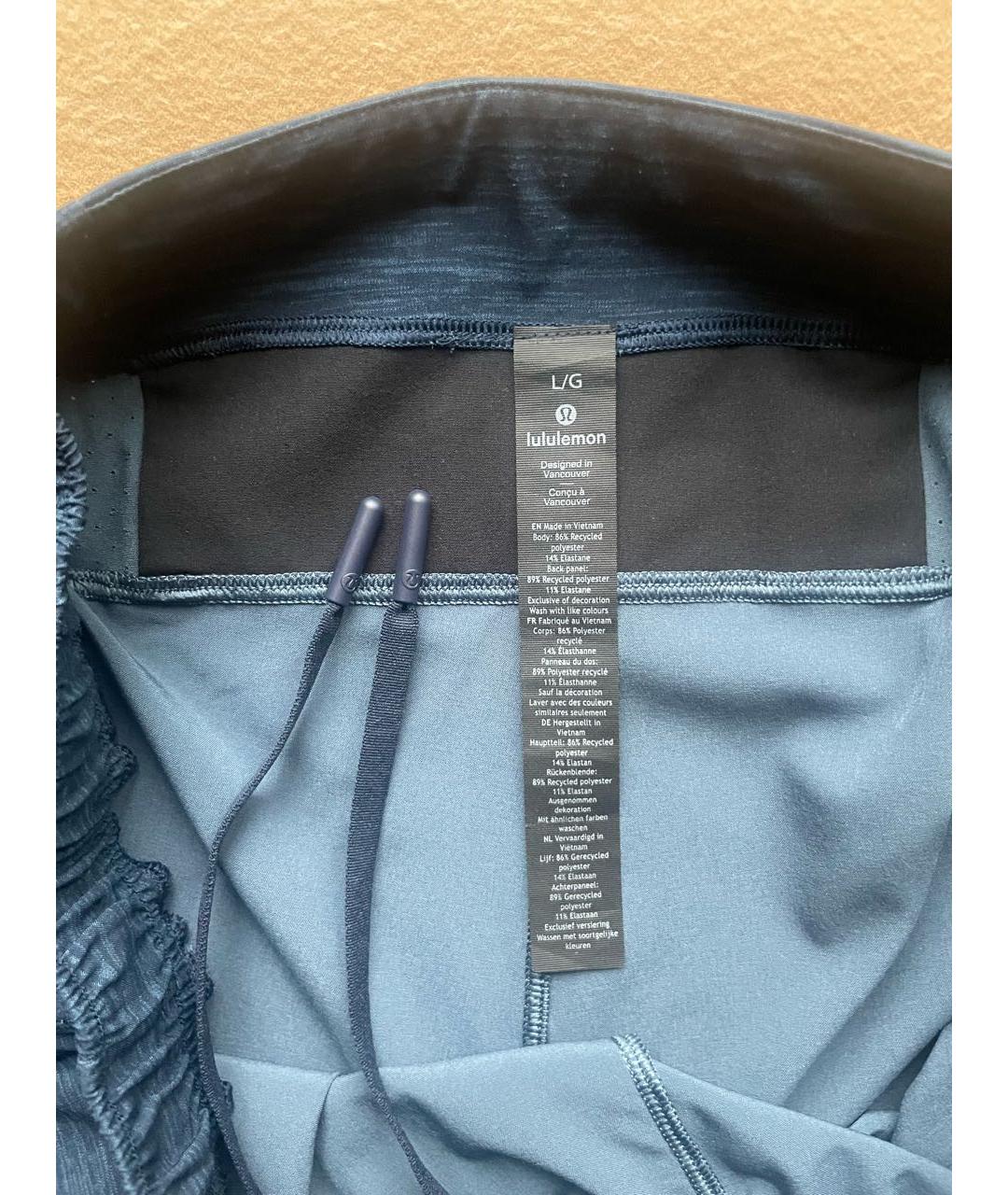 Lululemon Темно-синий полиэстеровый спортивный костюм, фото 3