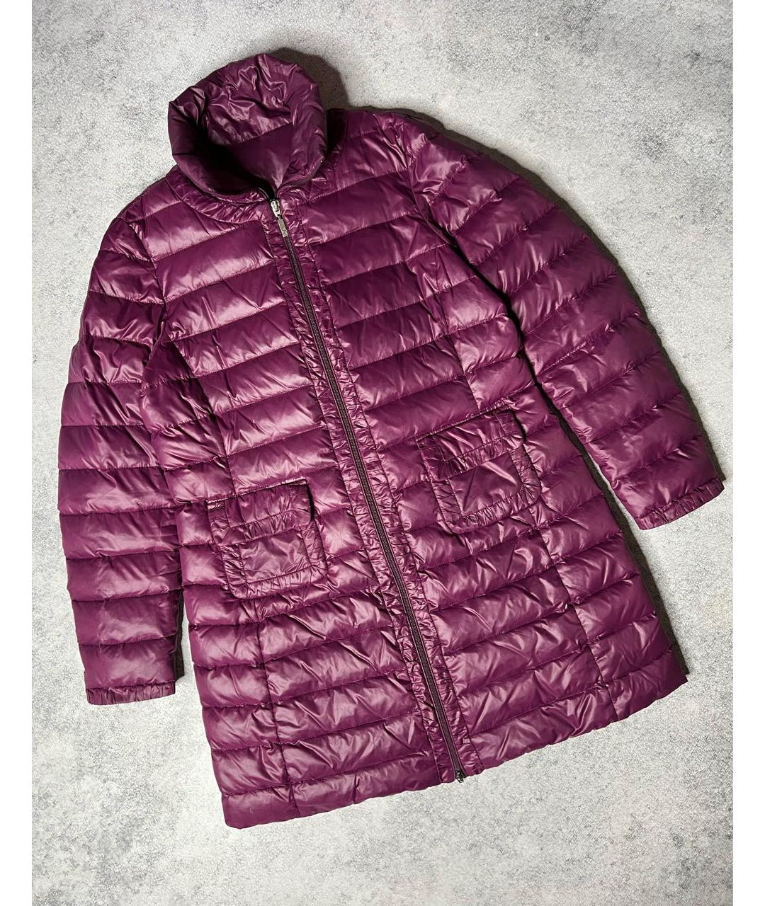 MONCLER Фиолетовый полиэстеровый пуховик, фото 9