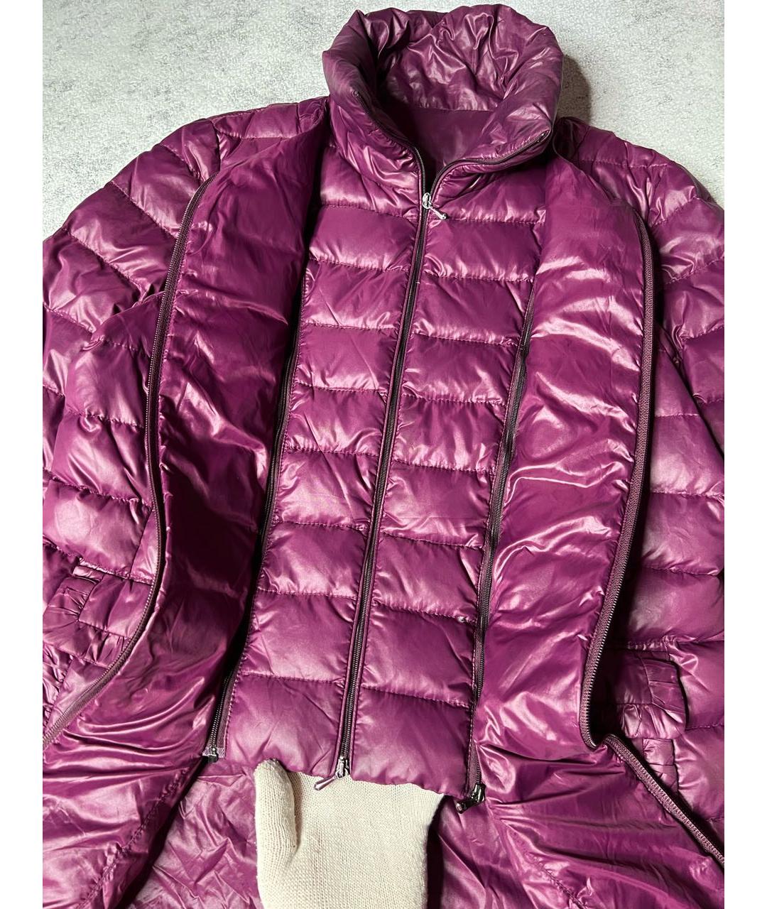 MONCLER Фиолетовый полиэстеровый пуховик, фото 7