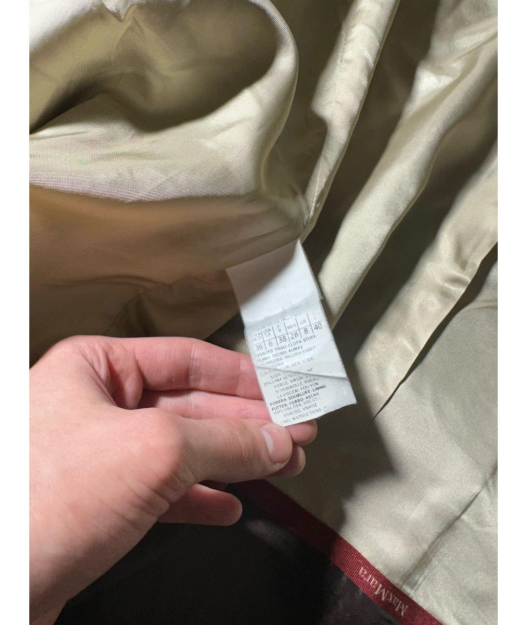 MAX MARA STUDIO Коричневое шерстяное пальто, фото 5