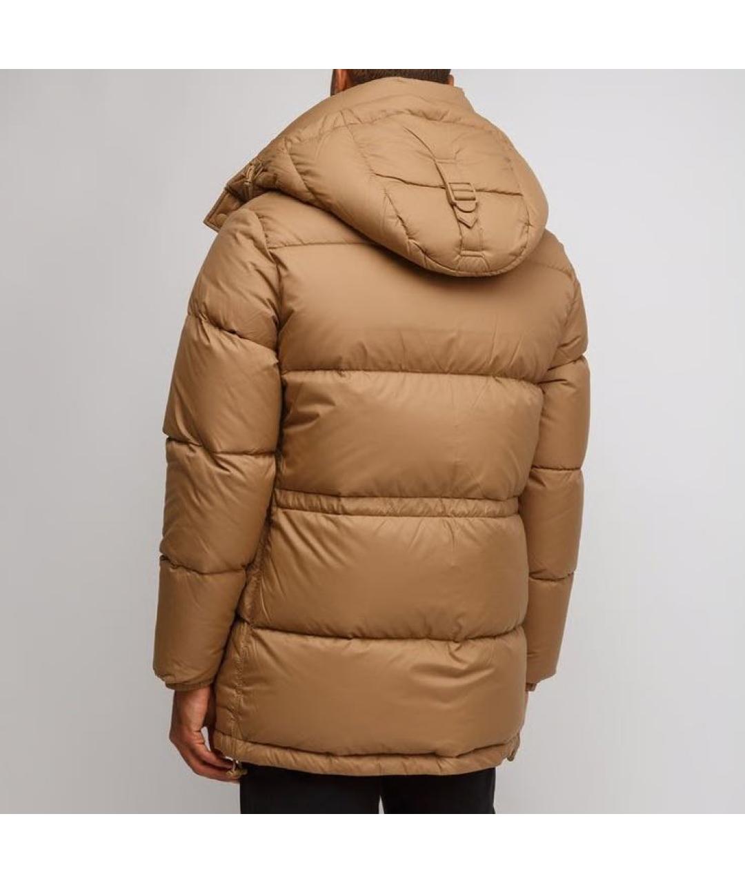 BURBERRY Бежевый полиэстеровый пуховик, фото 2