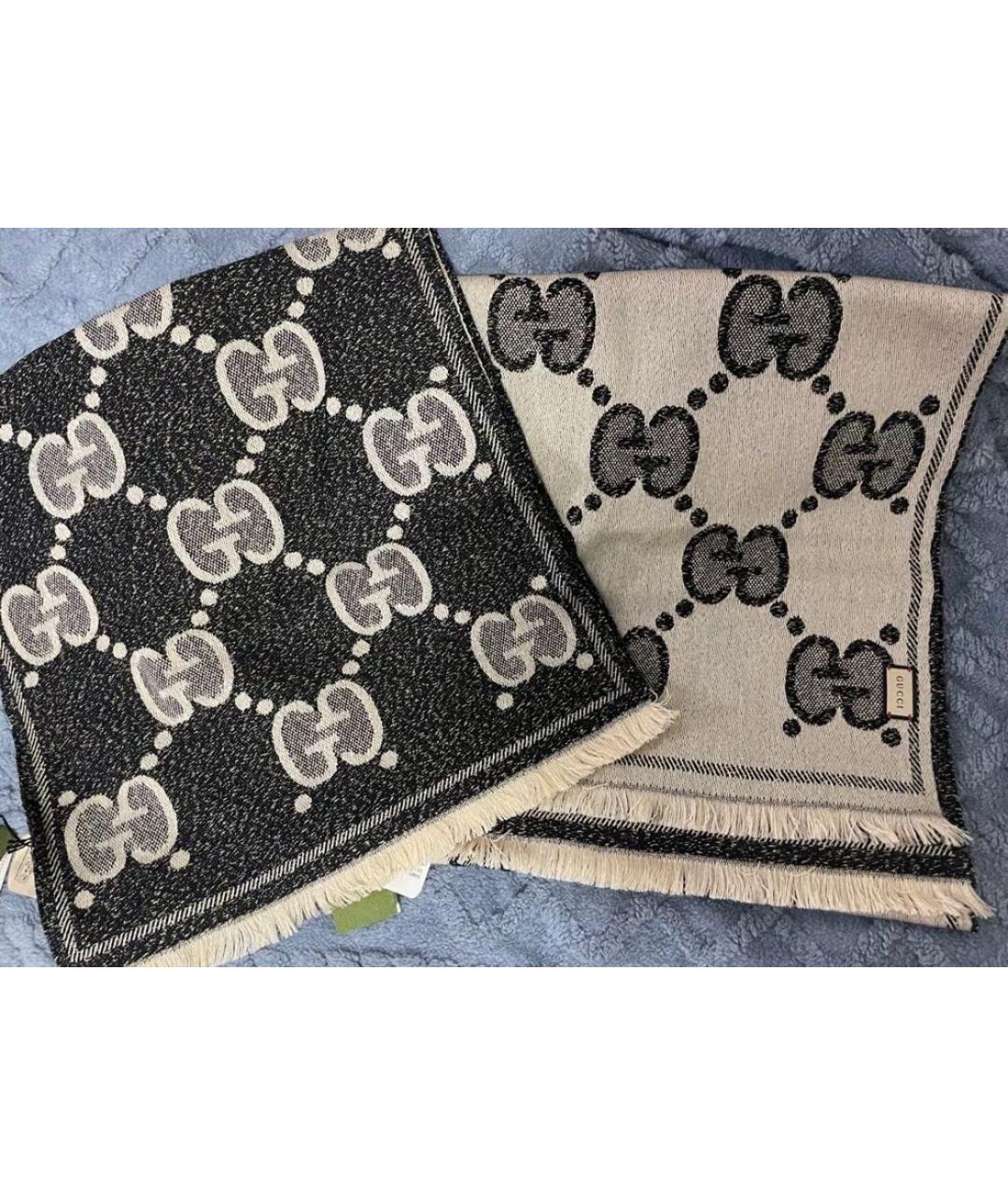 GUCCI Мульти шерстяной шарф, фото 4