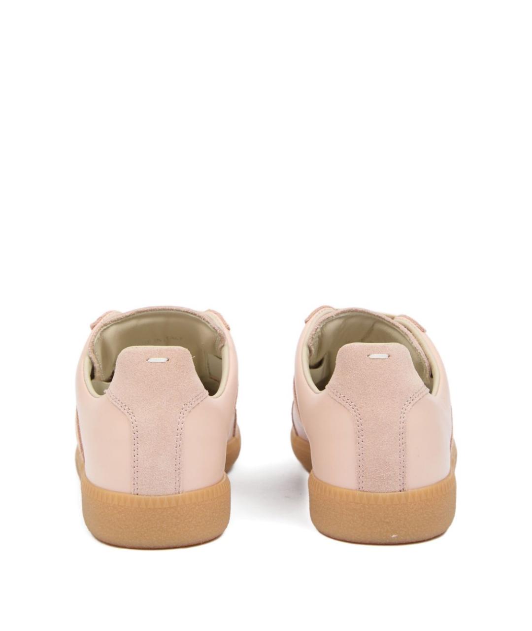 MAISON MARGIELA Розовые кожаные кеды, фото 4