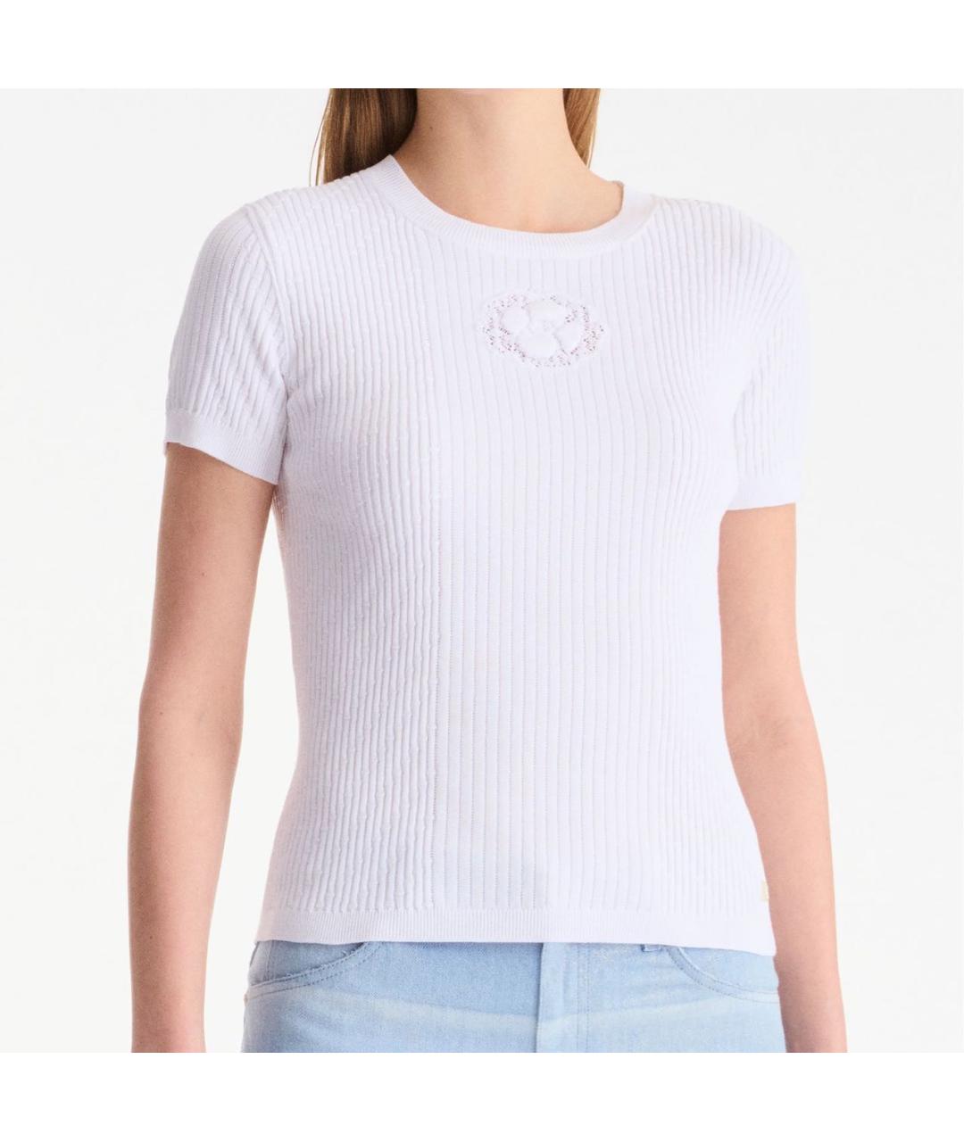 CHANEL Белая хлопковая футболка, фото 2