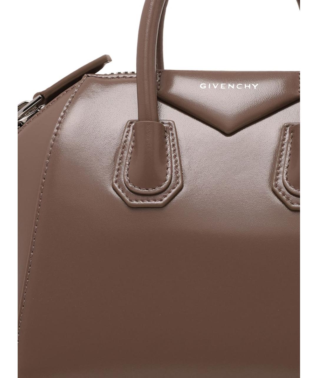 GIVENCHY Коричневая кожаная сумка через плечо, фото 3