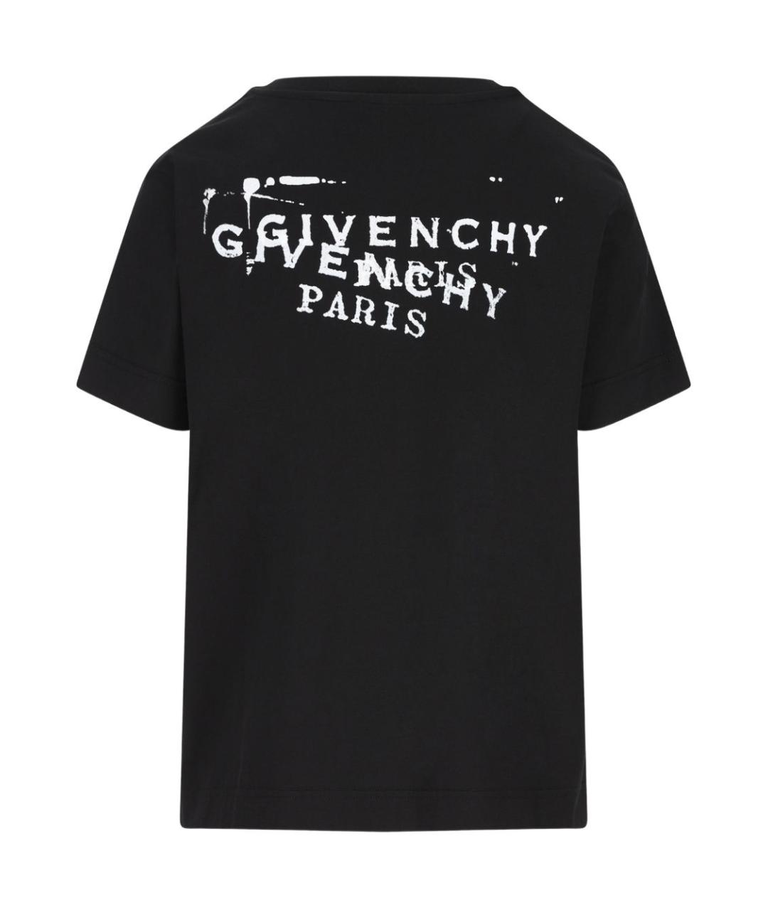 GIVENCHY Черная хлопковая футболка, фото 2