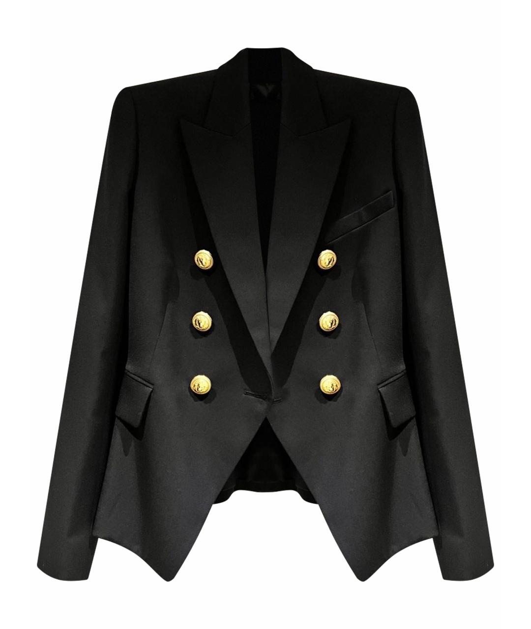 BALMAIN Черный шерстяной жакет/пиджак, фото 1