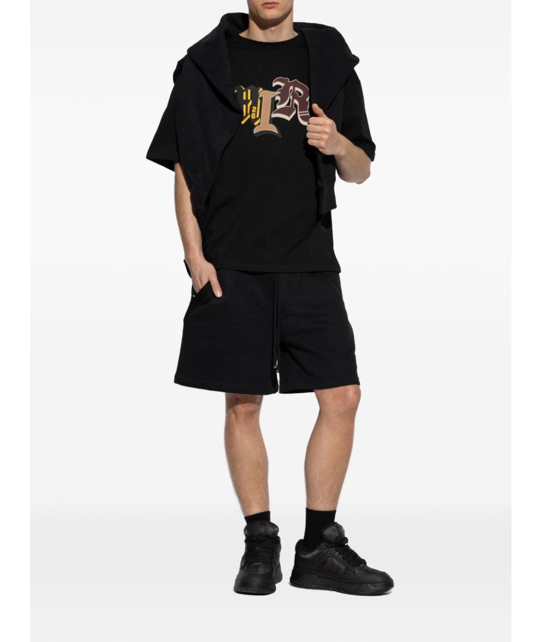 AMIRI Черная хлопковая футболка, фото 2