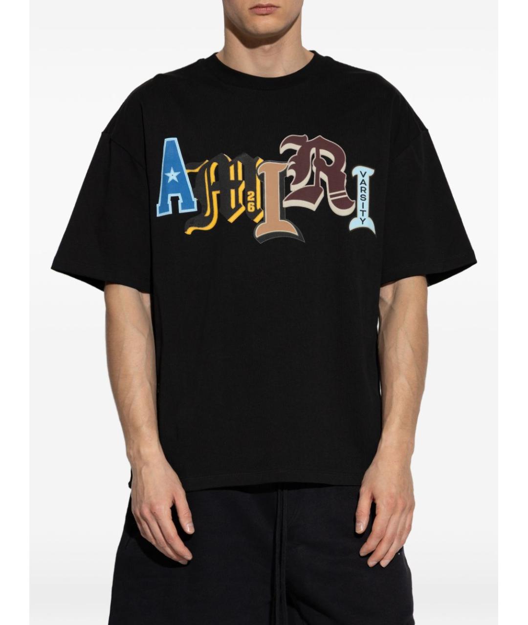 AMIRI Черная хлопковая футболка, фото 4