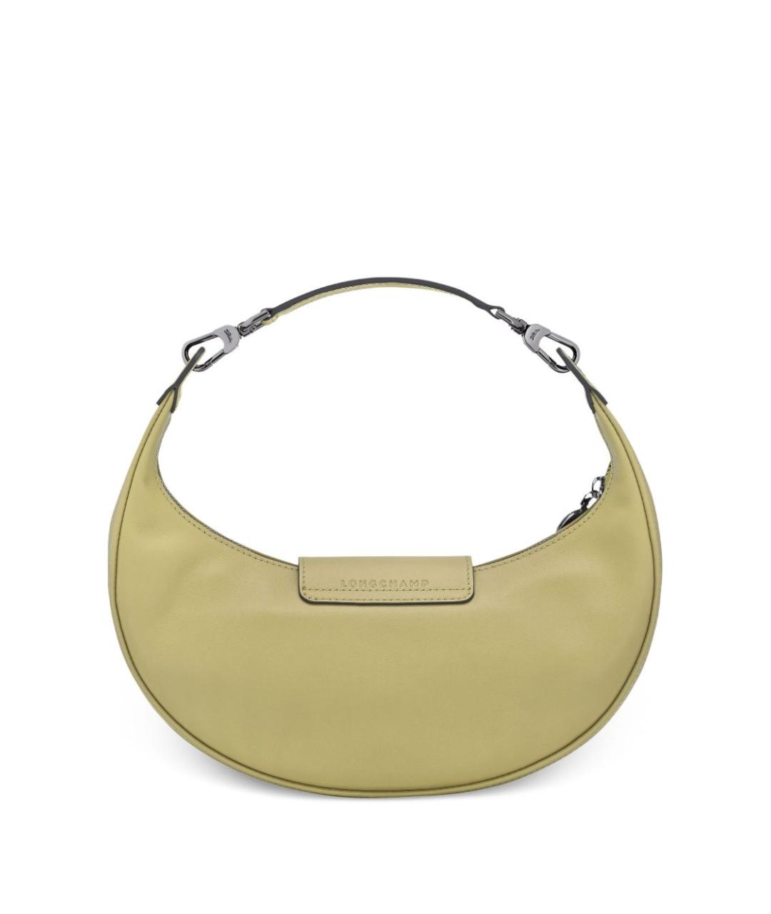 LONGCHAMP Зеленая кожаная сумка с короткими ручками, фото 5