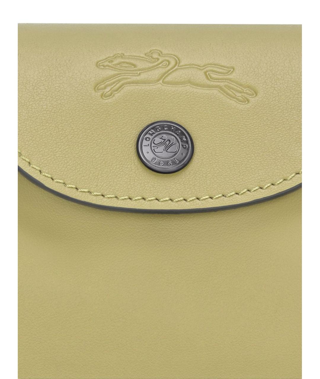 LONGCHAMP Зеленая кожаная сумка с короткими ручками, фото 2