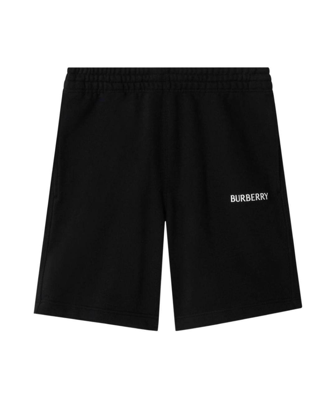 BURBERRY Черные хлопковые шорты, фото 1