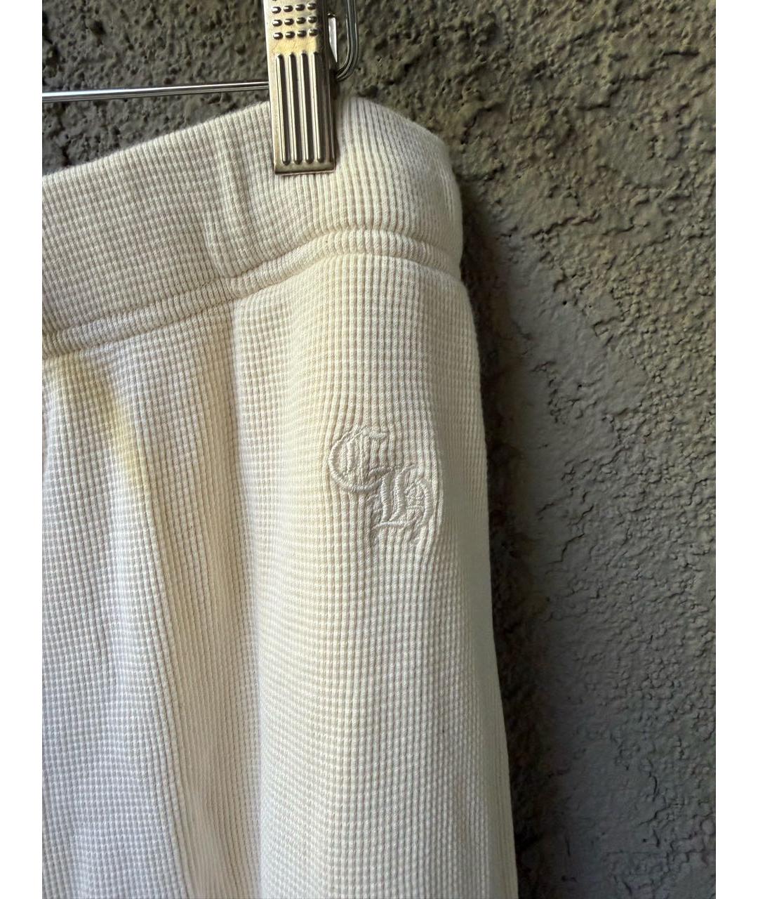 CHROME HEARTS Бежевые хлопковые повседневные брюки, фото 3