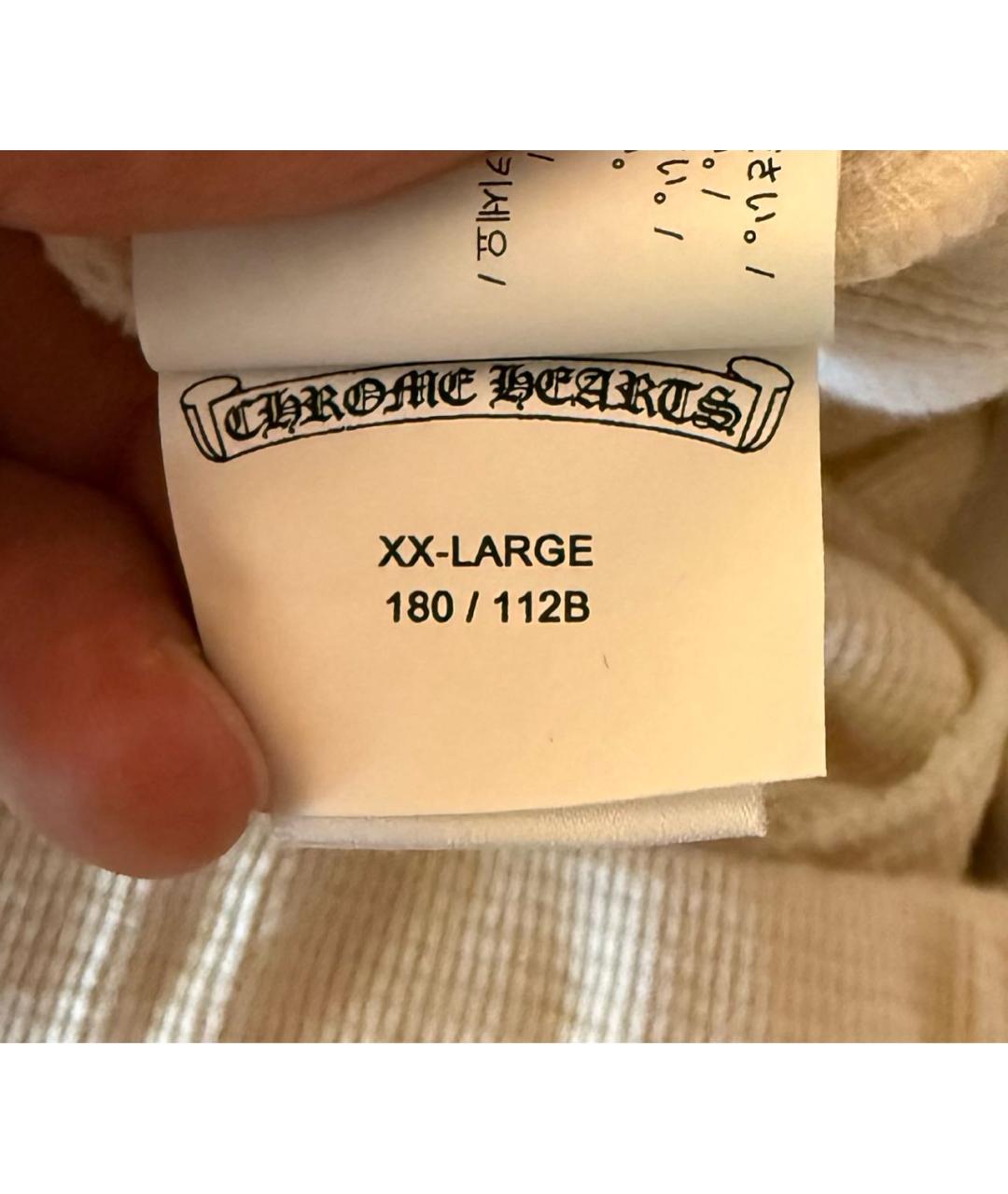 CHROME HEARTS Бежевые хлопковые повседневные брюки, фото 4