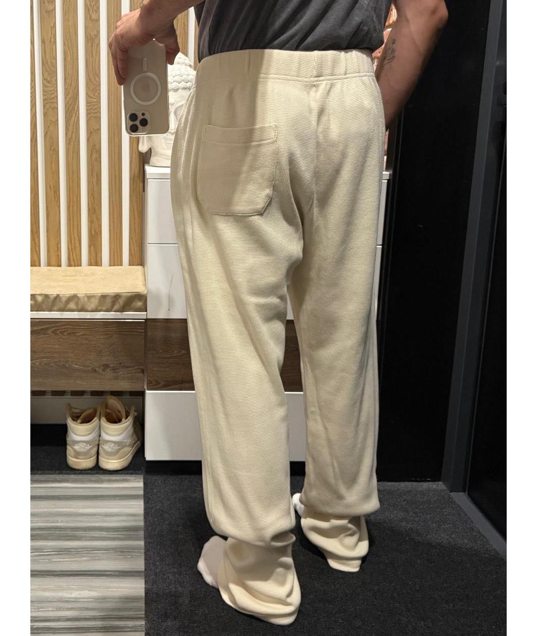 CHROME HEARTS Бежевые хлопковые повседневные брюки, фото 2