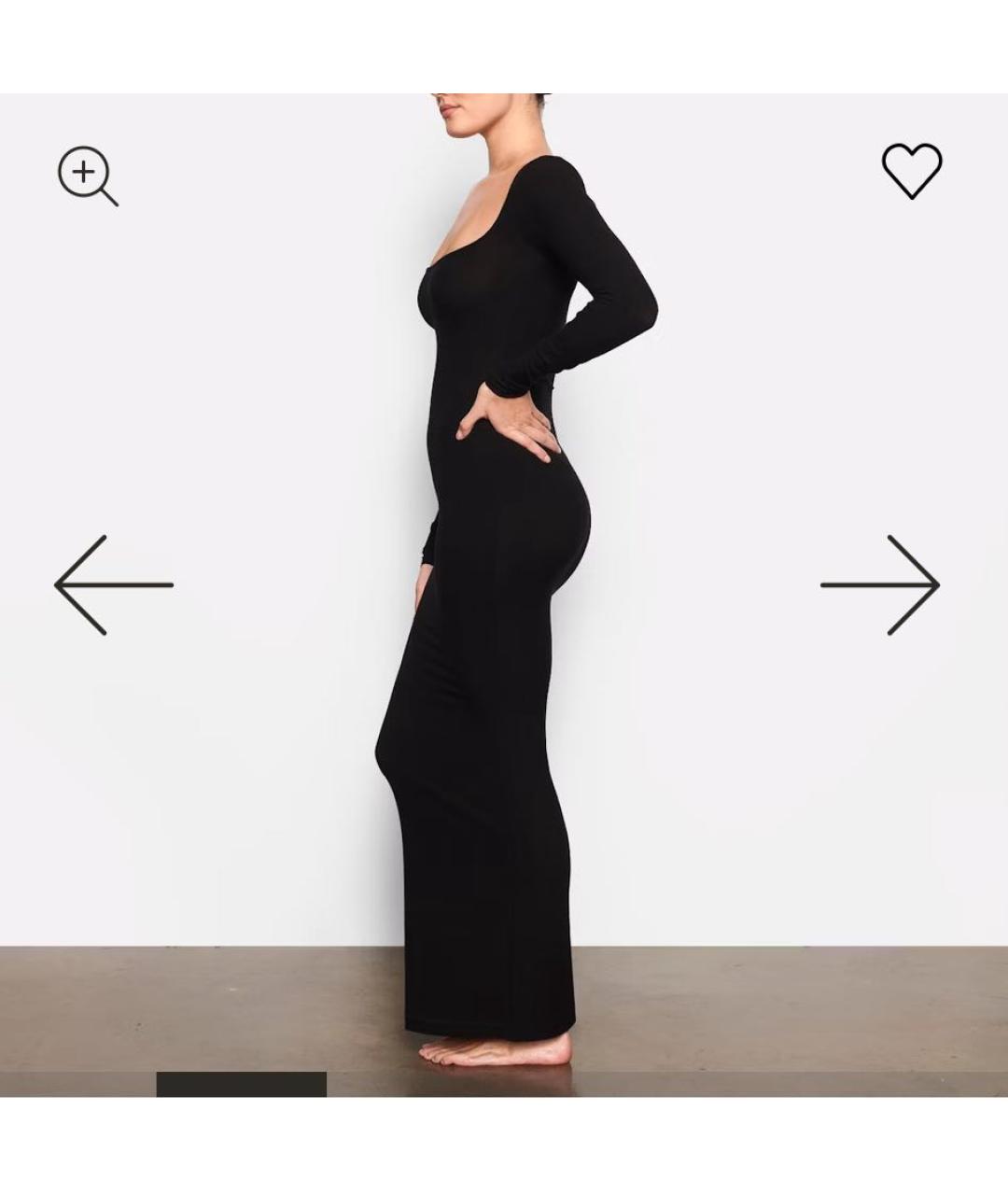 SKIMS Черное повседневное платье, фото 5