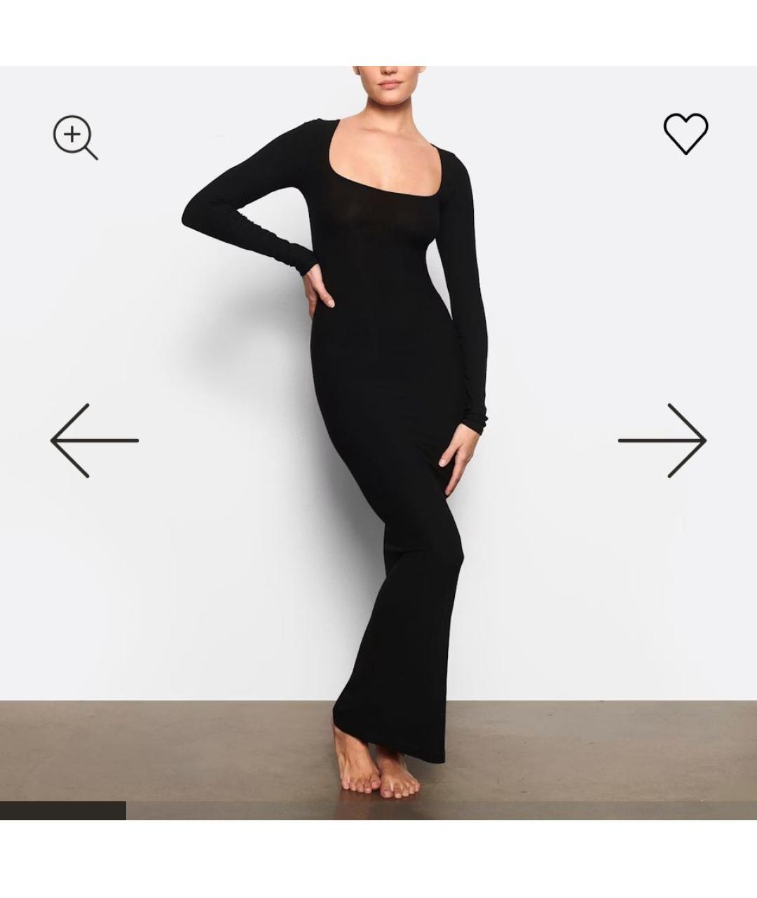 SKIMS Черное повседневное платье, фото 4