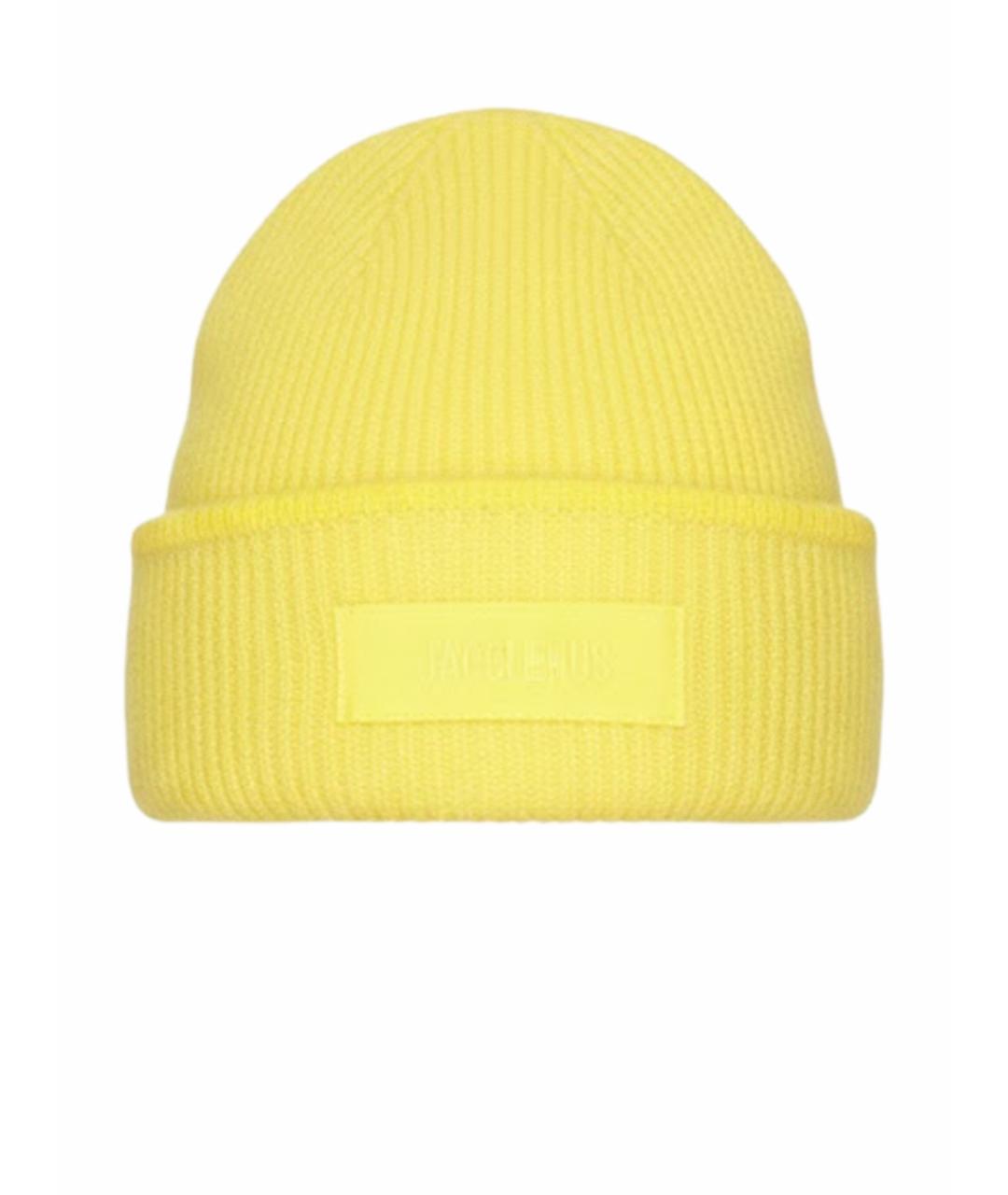 JACQUEMUS Желтая шерстяная шапка, фото 1