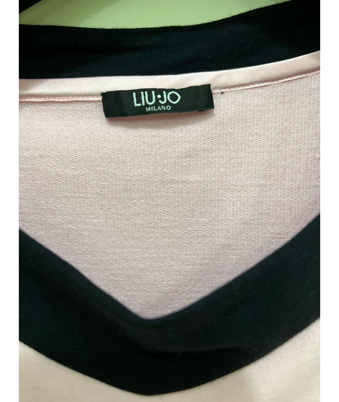 LIU JO Розовое хлопко-эластановое повседневное платье, фото 8