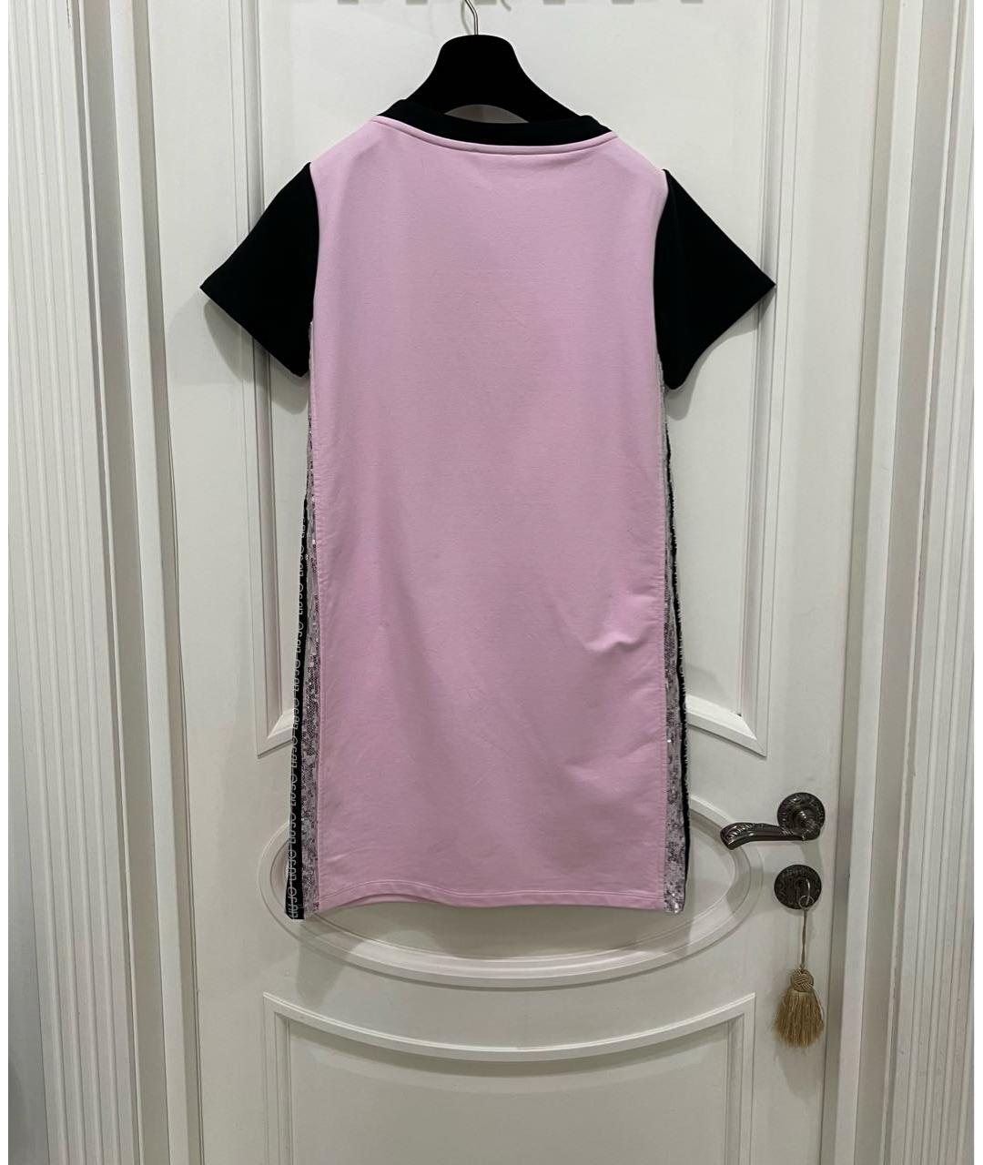 LIU JO Розовое хлопко-эластановое повседневное платье, фото 5