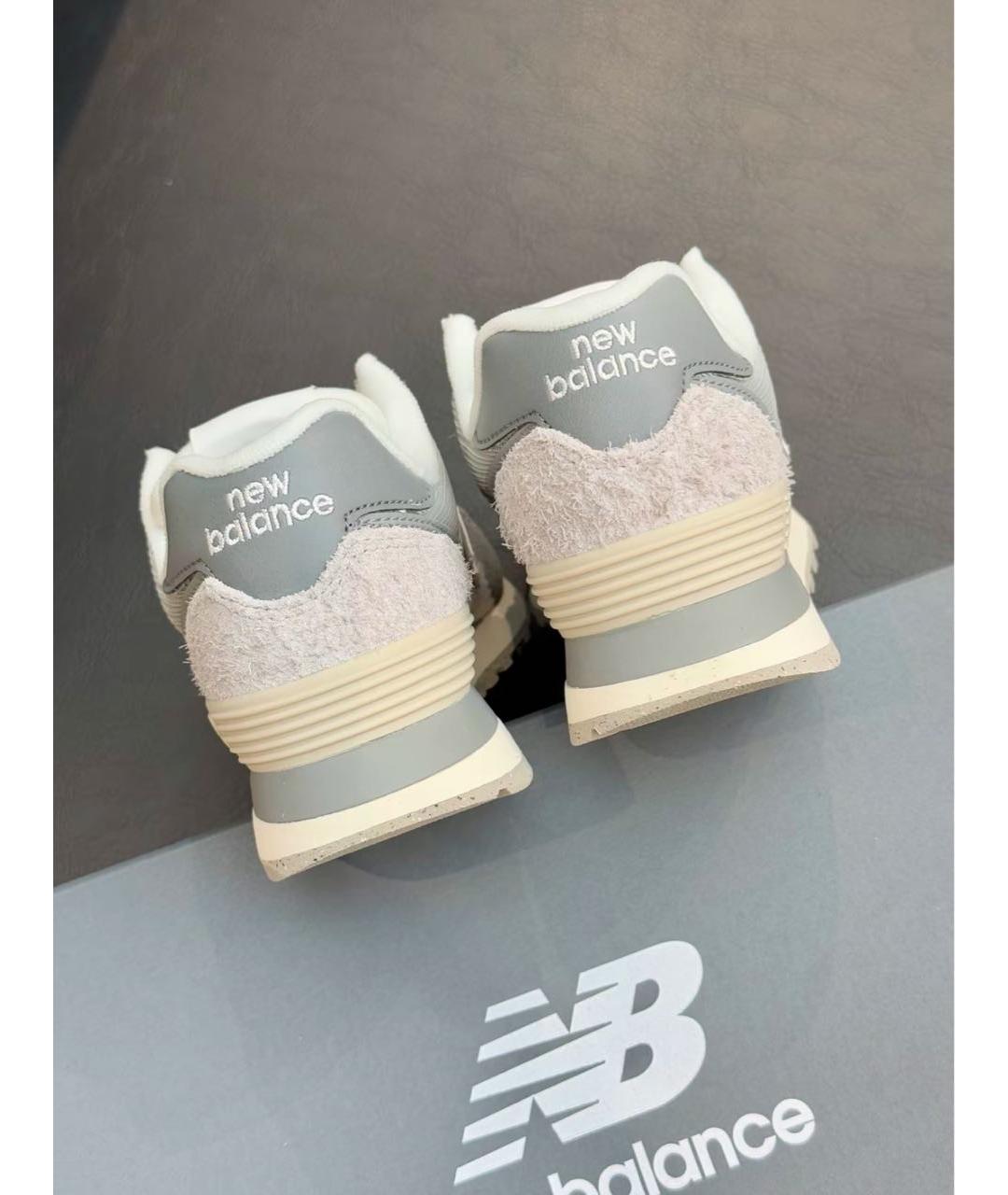 NEW BALANCE Серые замшевые низкие кроссовки / кеды, фото 5