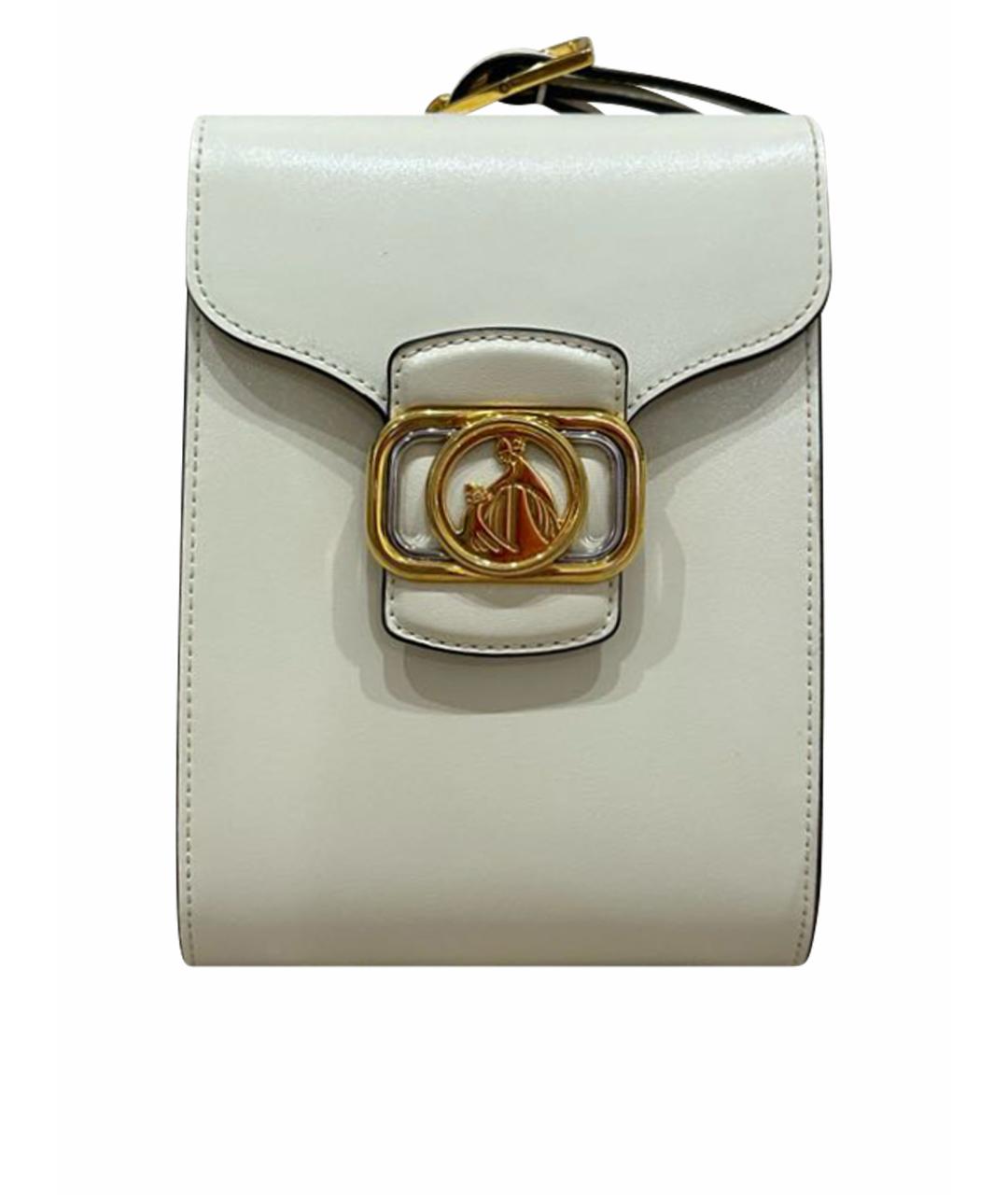 LANVIN Белая кожаная сумка через плечо, фото 1