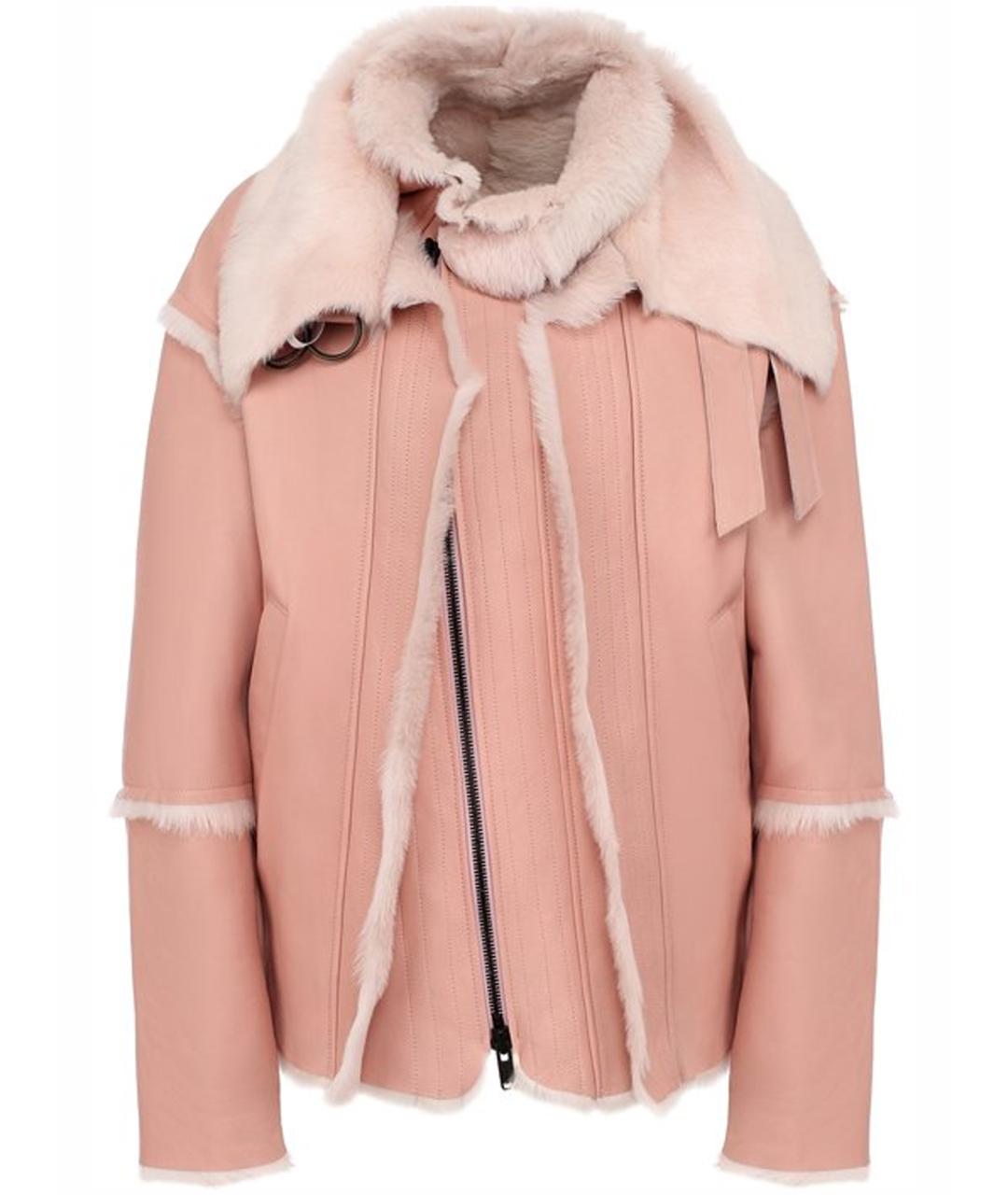 ACNE STUDIOS Розовая кожаная дубленка, фото 1
