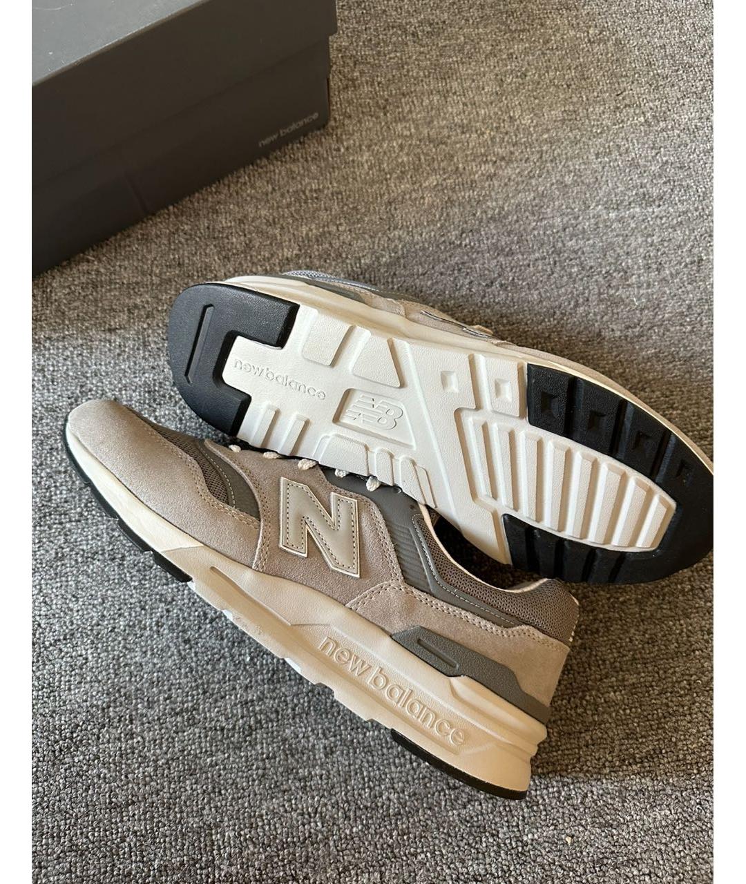 NEW BALANCE Серые замшевые низкие кроссовки / кеды, фото 5