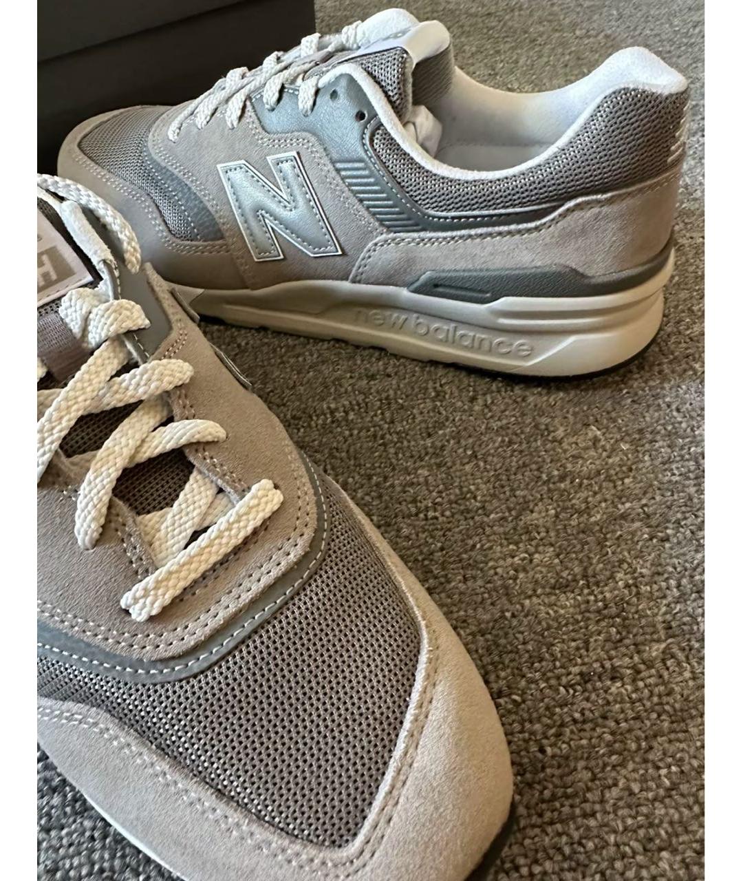 NEW BALANCE Серые замшевые низкие кроссовки / кеды, фото 4