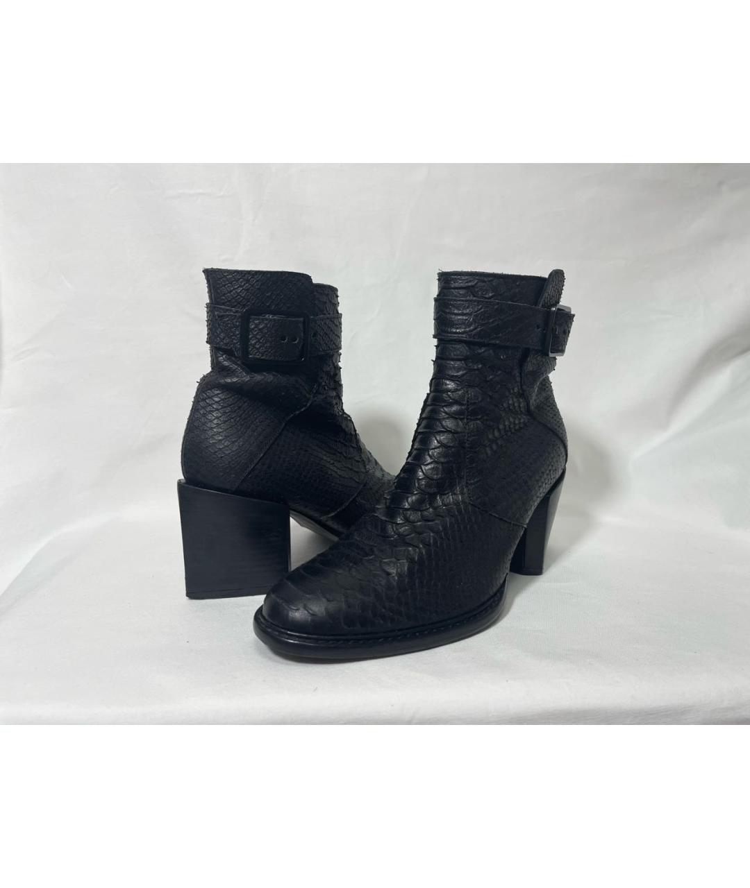 HELMUT LANG Черные кожаные ботильоны, фото 5