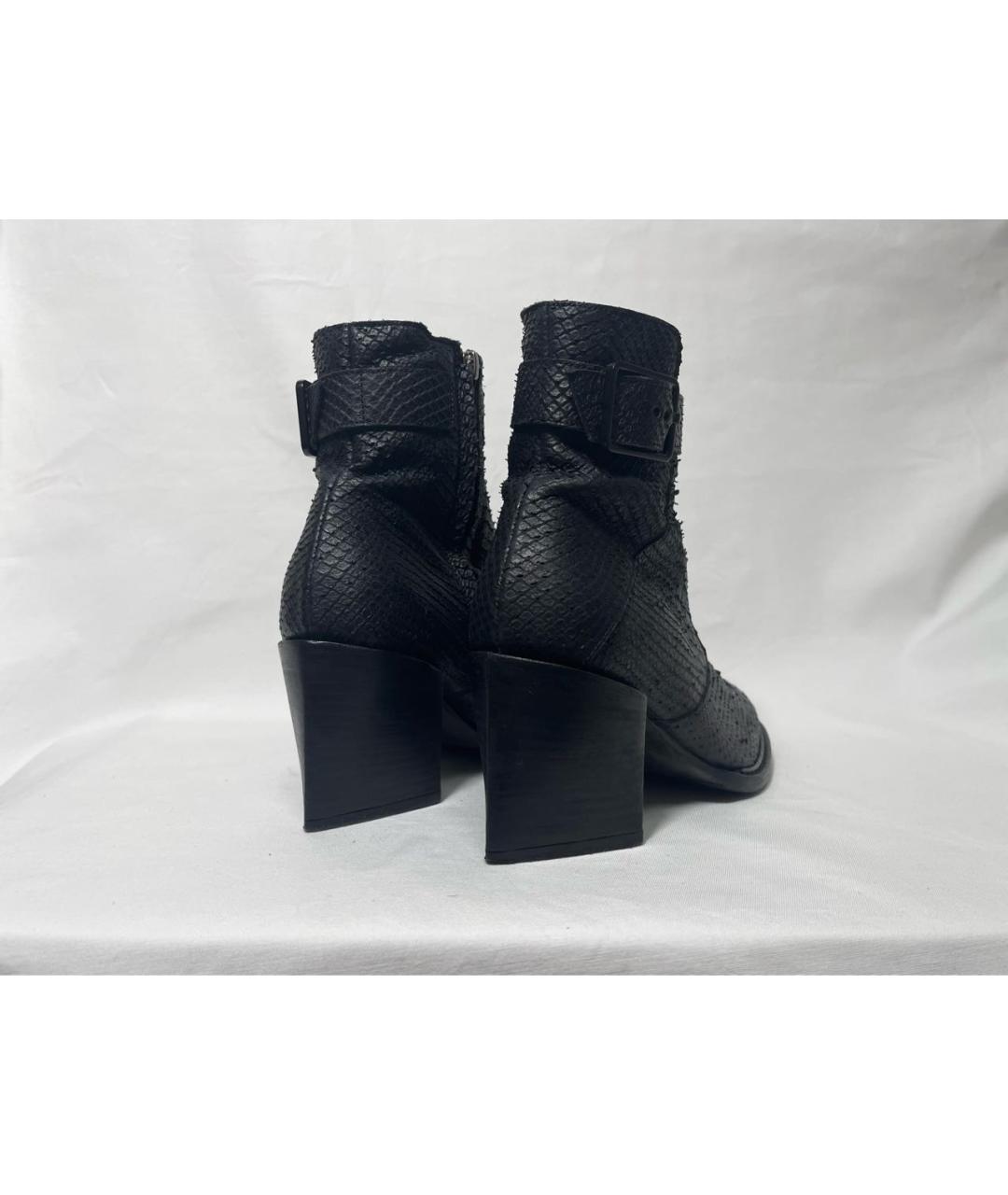 HELMUT LANG Черные кожаные ботильоны, фото 8