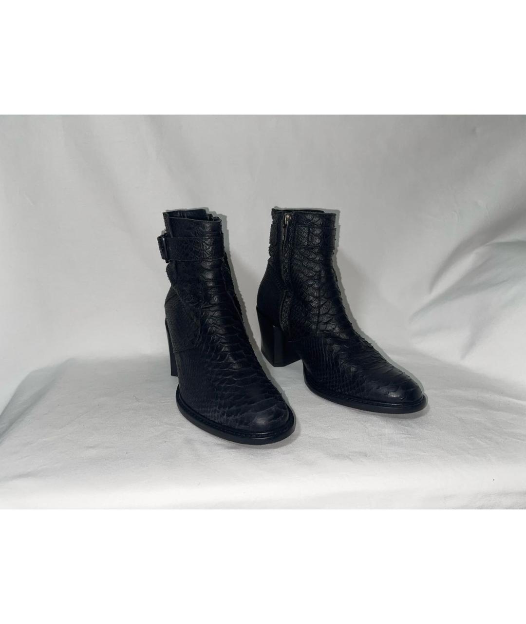 HELMUT LANG Черные кожаные ботильоны, фото 7