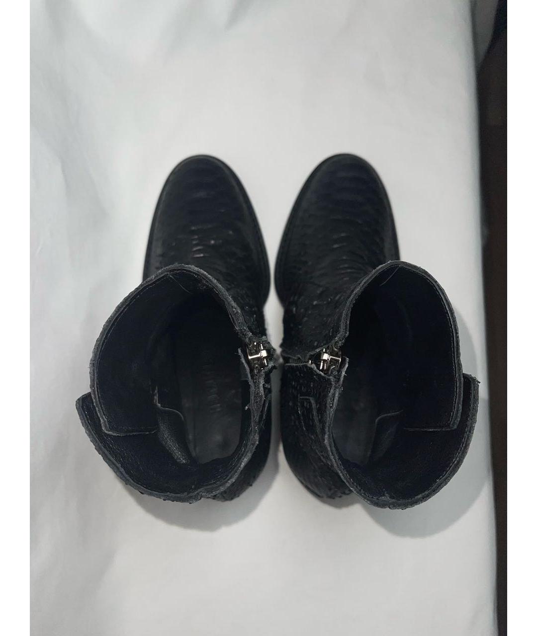 HELMUT LANG Черные кожаные ботильоны, фото 3