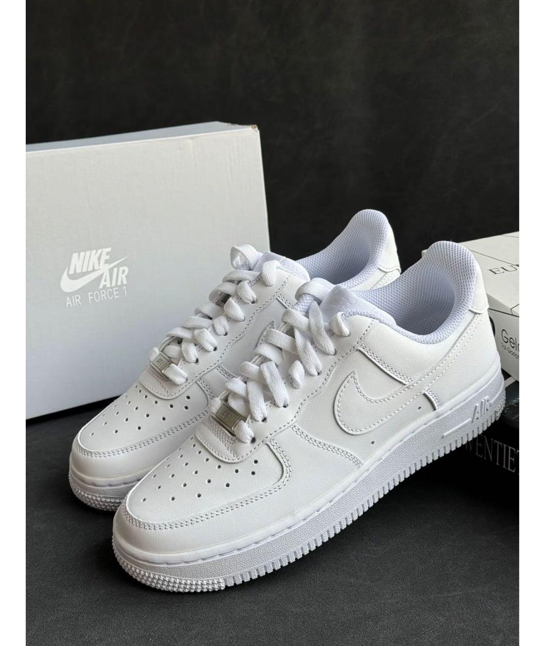 NIKE Белые кожаные кроссовки, фото 2