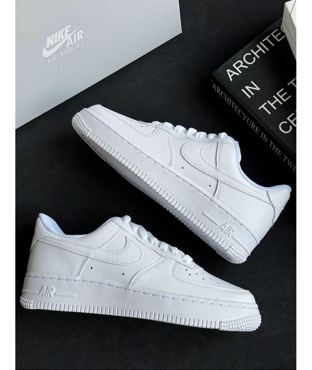 NIKE Белые кожаные кроссовки, фото 3