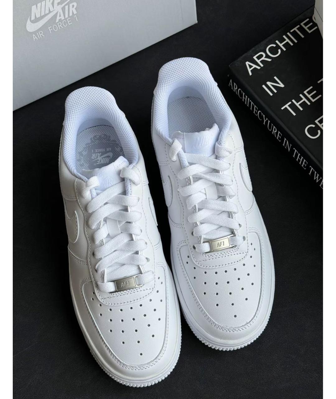 NIKE Белые кожаные кроссовки, фото 4