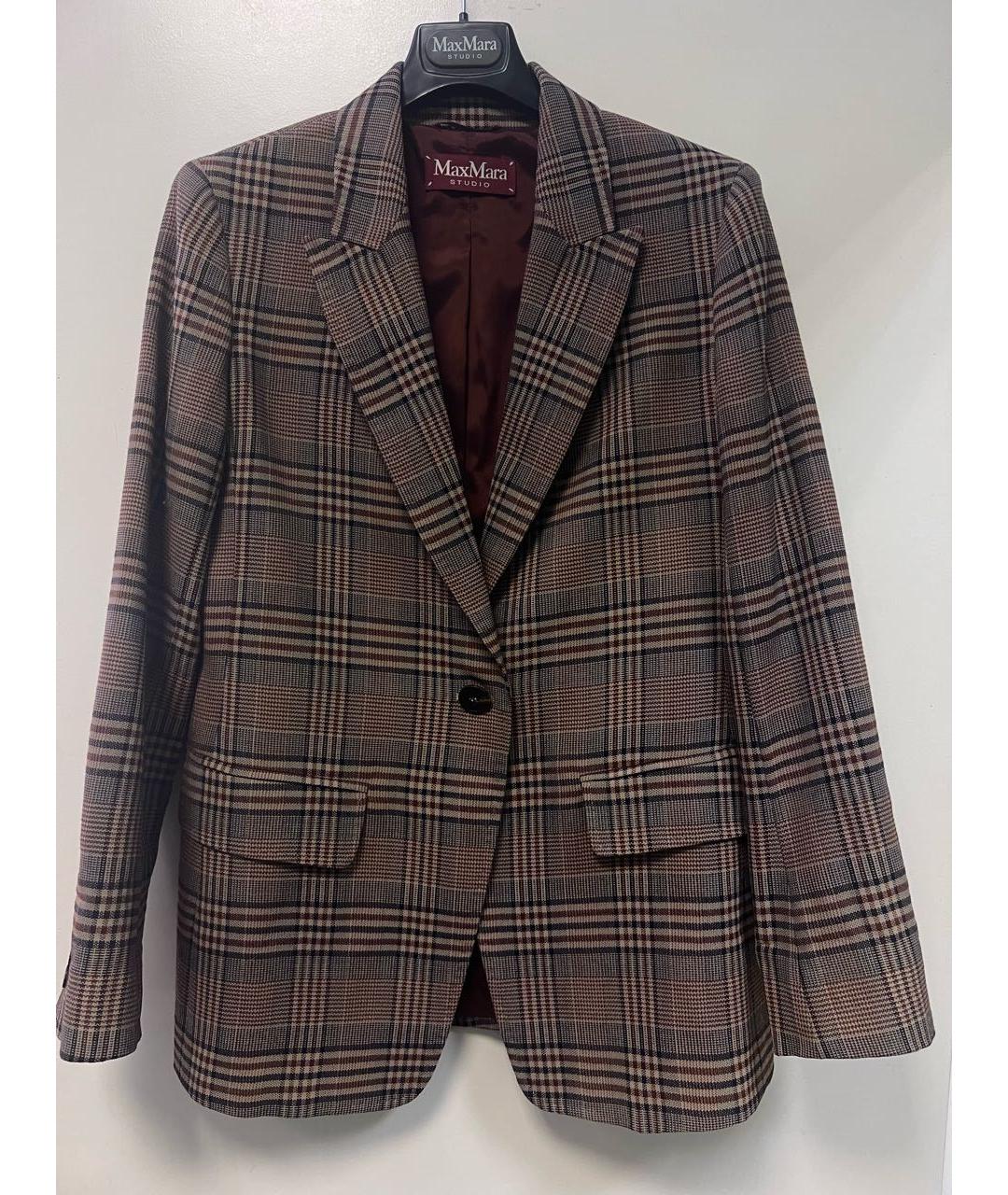 MAX MARA STUDIO Мульти шерстяной жакет/пиджак, фото 2
