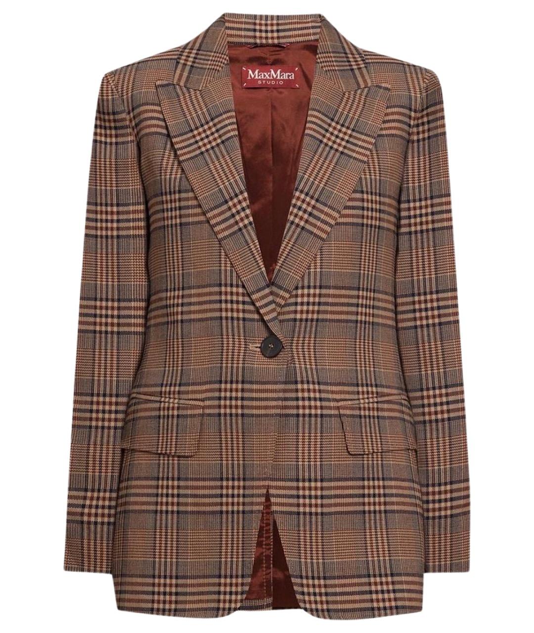 MAX MARA STUDIO Мульти шерстяной жакет/пиджак, фото 1