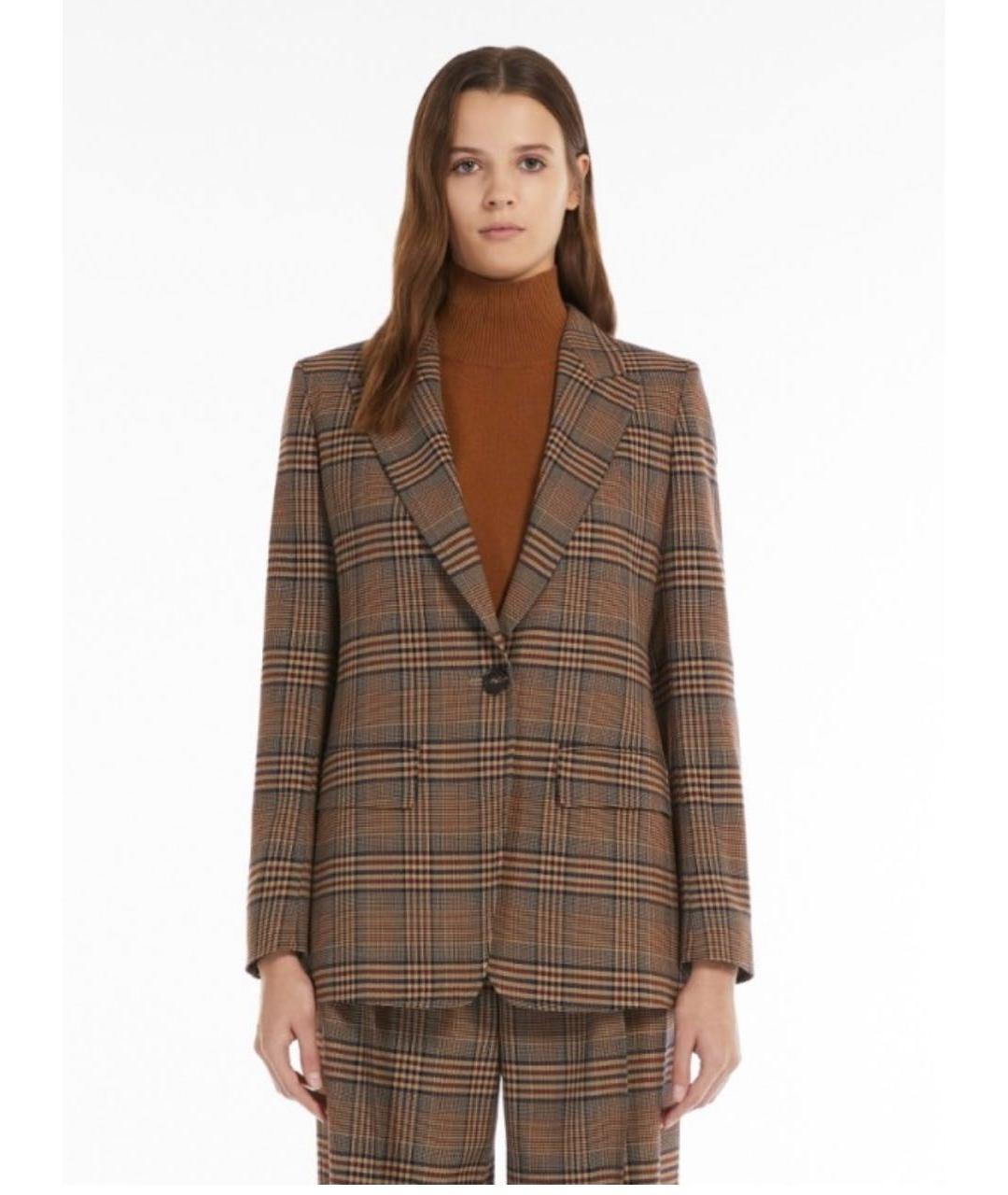 MAX MARA STUDIO Мульти шерстяной жакет/пиджак, фото 4