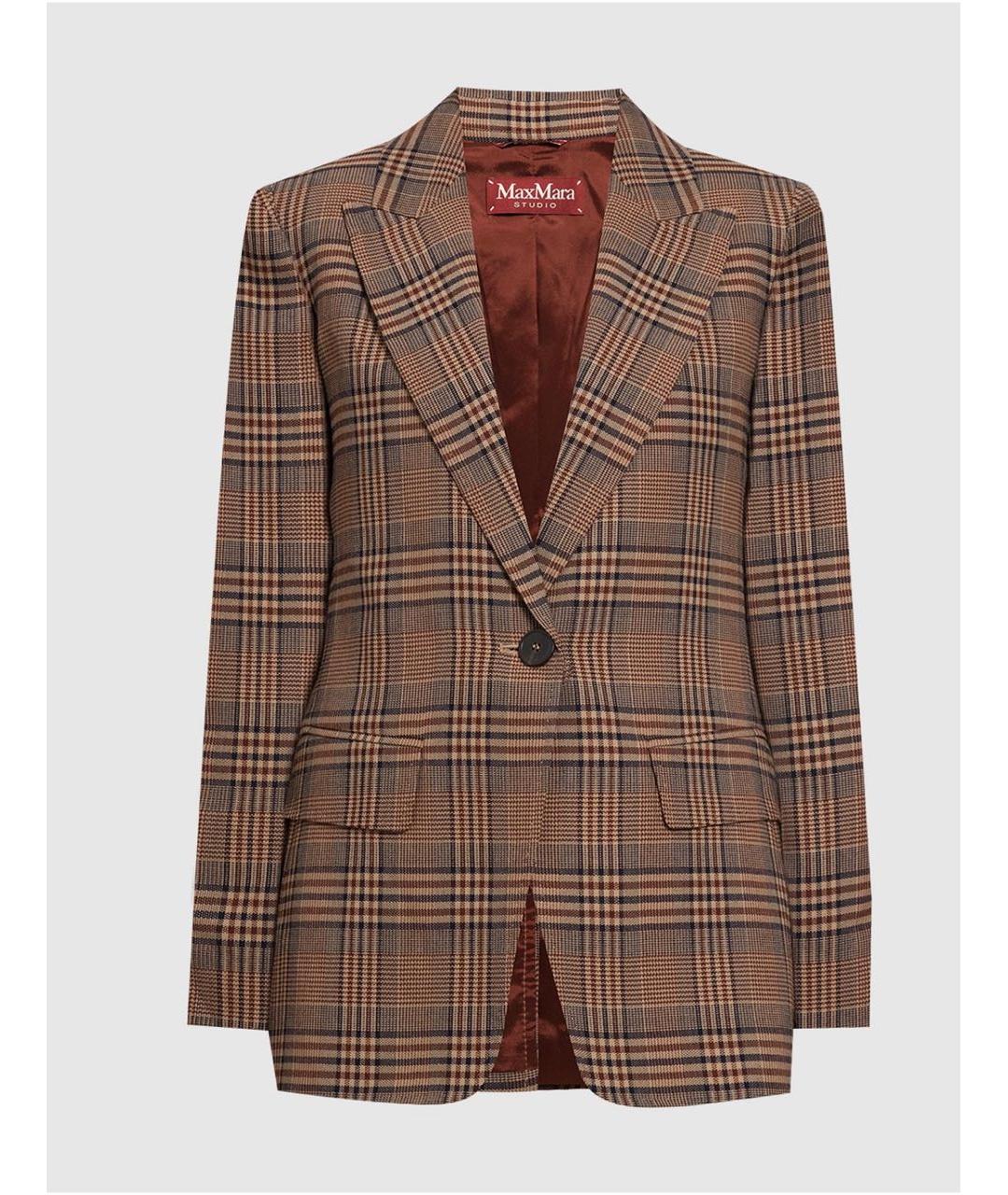 MAX MARA STUDIO Мульти шерстяной жакет/пиджак, фото 6