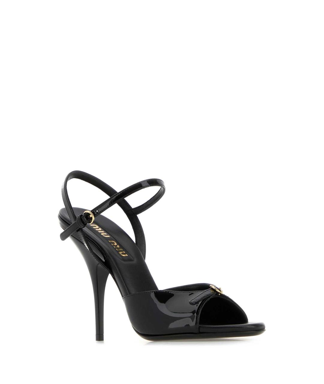 MIU MIU Черные кожаные босоножки, фото 2