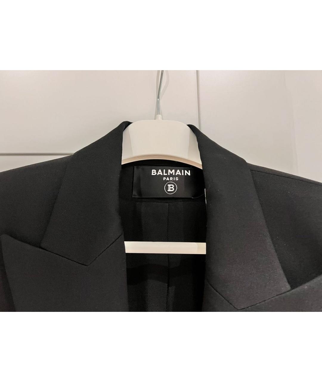 BALMAIN Черный шерстяной жакет/пиджак, фото 3