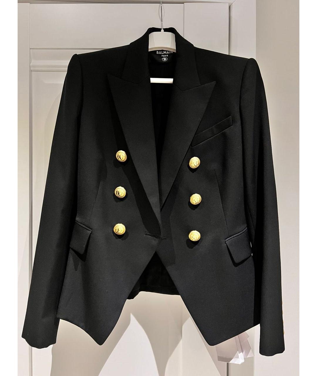 BALMAIN Черный шерстяной жакет/пиджак, фото 8